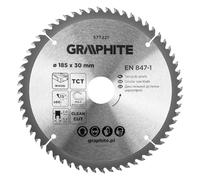 GRAPHITE Widia - Lama per sega circolare in metallo duro per legno, truciolato, MDF, compensato e alluminio, tagli precisi, con anelli riduttori puliti e rapidi