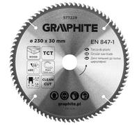 GRAPHITE Widia - Lama per sega circolare in metallo duro per legno, truciolato, MDF, compensato e alluminio, tagli precisi, con anelli riduttori puliti e rapidi