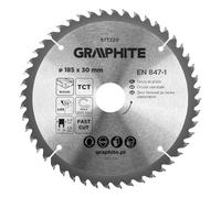 GRAPHITE Widia - Lama per sega circolare in metallo duro per legno, truciolato, MDF, compensato e alluminio, tagli precisi, con anelli riduttori puliti e rapidi