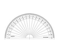 Graphoplex - Goniometro a 1/2 cerchio, 16 cm, colore: Trasparente