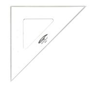 Graphoplex - Squadra a 45°, 3 bordi antimacchia trasparente 26 cm trasparente