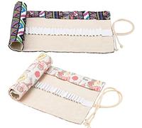 Graplan 2 pezzi Astuccio portamatite in tela 36 fori Astuccio Arrotolabile Astuccio Portapenne da Viaggio per Schizzi, Disegni e Scrittura