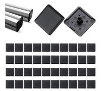 Graplan 40 tappi di protezione per profili in alluminio, 30 x 30 cm, tappi di protezione per profili in alluminio, colore nero, per profili in alluminio industriale standard europei 3030