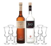 Grappa 903 Barrique + 2 Bicchieri Originali Vetro - Set