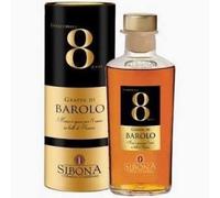 Grappa di Barolo Sibona Invecchiata 8 Anni 50cl - Grappa Riserva da Vinacce di Barolo - Affinata in Legni Pregiati - 44% Vol - Intensa, Complessa e Straordinariamente Elegante - Distillato Premium