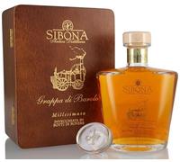 Grappa di Barolo Sibona Millesimata 2010 70cl - Edizione Limitata con Astuccio in Legno - Invecchiata e Pregiata - 44% Vol - Distillato da Vinacce di Barolo - Elegante, Complessa e Collezionabile