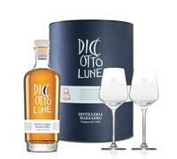Grappa Diciotto Lune • Gift Box con due bicchieri tulipano • Marzadro • 50cl