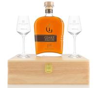 Grappa Le Giare Amarone In Astuccio Di Legno 70 2 Bicchieri Tulipe