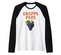 Grappa Papa Distillatore D'uva Liquore Italiano Vintage Maglia con Maniche Raglan