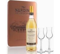 Grappa Riserva 3 Anni Nardini 70cl con 2 Calici Tulipano - Invecchiata in Botti di Rovere - Distillato Italiano dal 1779, Gusto Morbido e Intenso - Confezione Regalo Elegante