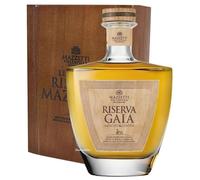 Grappa Riserva Gaia, Moscato e Cortese, Invecchiata 18 Mesi, 43% Vol, 700 ml, con Cofanetto in Legno