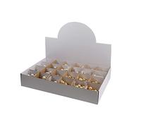 Grappolo 10 palline di Natale diam.2cm in vetro oro e perla assortito 1 pezzo