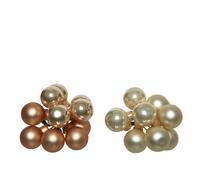 Grappolo 10 Palline di Natale Perla 2 cm. Pezzo Singolo