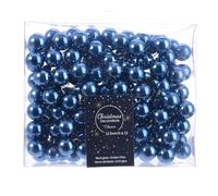 Grappolo 12 Palline di Natale diam 2cm in Vetro Blu Notte Lucido