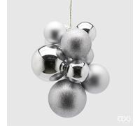 Grappolo Sfere Pvc 10pz Argento Mix | Edg - Enzo De Gasperi