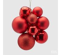 Grappolo Sfere Pvc 10pz Rosso Mix | Edg - Enzo De Gasperi