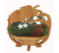 Grappolo Uva Fruttiera 30x30cm Cestino per il Pane Sottovaso Legno Pasqua