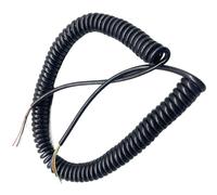 GRASAKY Cavo a spirale in filo di rame puro estensibile nero 18AWG a 6 conduttori da 0,75 mm2 for una maggiore resistenza alla trazione Estensione(Stretch 6 Meters)