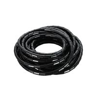 GRASAKY Guaina di protezione isolante for cavi in PE ad alta temperatura, a spirale, for circuiti elettrici automobilistici proteggere la manica(Nero,4mm x 20 meters)