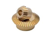 GRASAKY Set di ingranaggi conici 0,5M 1:2 20T 40T Pignone obliquo in rame con trasmissione a 90 gradi Modulo 0,5 Ingranaggio conico meccanico Trasmissione conica(20T 6mm 40T 10mm bore)