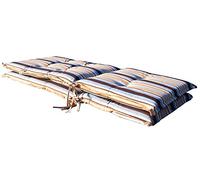 GRASEKAMP Qualität seit 1972 10516 GraseKAMP-Set di 2 Cuscini per Sedia Pieghevole da Giardino, Tessuto, Blu, 120x52x7cm