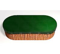 GRASEKAMP Qualität seit 1972 84222 - Telone di copertura per piscina ovale, 650 x 420 cm, 730 x 500 cm, colore: Verde