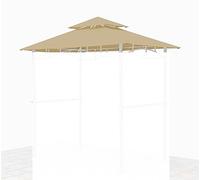 GRASEKAMP Qualität seit 1972 Griglia per barbecue Grasekamp Quality Since 1972, 1,5 x 2,4 m, in sabbia, gazebo a doppio tetto, beige