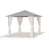 GRASEKAMP Qualität seit 1972 Tetto di ricambio per gazebo da giardino Nizza, 3 x 3 m, colore grigio