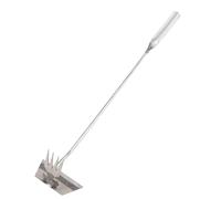 Grasentferner - 19 Zoll ergonomischer Unkraut Zieher | Edelstahl robusto Garten Hacke - 4 Zinken Werkzeug zum Entfernen von Disteln und Rasengras, das Rasen und Beete effizient von Unkraut befreit