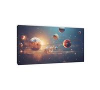 GRASKY Quadro universo galassia astronauta poster Cielo stellato stampa fotografica Spazio Pittura Universo Decorazione murale d'arte per soggiorno Telaio interno 50X90cm(20x35 pollici)