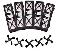 GRASKY Rullo e spazzola laterale e filtro/adatto per Neato Botvac serie D D70 D75 D80 D85 collegamento D3 D5 D7 set ricambi auto (colore: medio)