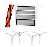 GRASKY Spazzola principale lavabile hepa filtro spazzola laterale kit/adatto per Xiaomi Mi Vacuum 1st 1S Robot Roborock S50 S51 S55 S6 (colore: nero)