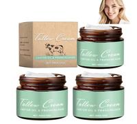 Grass-fed Beef Tallow Balm with Frankincense Cream,Grass-fed Beef Tallow with Frankincense Oil&Castor Oil,All-Natural Moisturizer for Face & Body,Deep Hydration,Skin Nourishment and Brightening (3