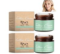 Grass-fed Beef Tallow Balm with Frankincense Cream,Grass-fed Beef Tallow with Frankincense Oil&Castor Oil,All-Natural Moisturizer for Face&Body,Deep Hydration,Skin Nourishment and Brightening (2 pezzi
