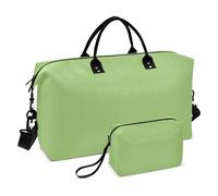 Grass Green - Borsa da viaggio per weekend con tracolla regolabile per yoga, set di 2 pezzi