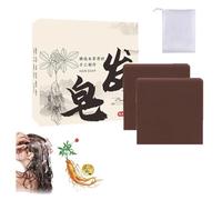 Grass Solid Shampoo Bar - Natural Hair Care,Plant-Based Polygonum Shampoo Soap with Foaming Net,Handmade Soap Bar for All Hair Types (2pcs)
