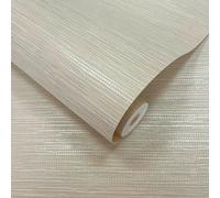 Grasscloth Consistenza Carta da Parati Metallico Crema Holden 66230 Letto Studio