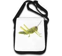 Grasshopper Bright Green Bug - Borsa a tracolla, colore: Bianco
