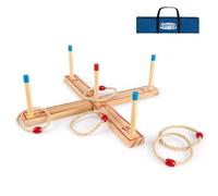 Grasshopper Games | Gioco di lancio degli anelli, set di giochi da giardino in legno, gioco interattivo all'aperto per bambini e adulti