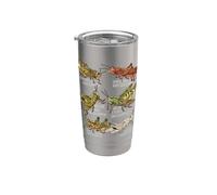 Grasshopper Lover Bambini Insetti Specie Cavalletta Bicchiere termico in acciaio inox doppia parete