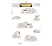 Grassland Animal Koala Grigio Fisica Terapia Appunti Acrilico Carino per Clip Board Insegnante Dimensioni 9 x 12.5 Tablas para escribir