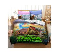 (Grassland, EU-Singolo-2 pezzi-135x200cm) Set di biancheria da letto Raya e l'ultimo drago stampato in 3D