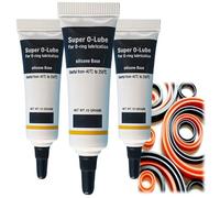 Grasso al silicone per O-Ring, spray al silicone bianco, lubrificante al litio bianco, sostituto del lubrificante in gomma, grasso idraulico polidimetilsilossano, silossano, 3 pezzi