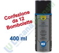Grasso Alimentare Lubrificante Spray ECO SERVICE Protettivo 12 Bombolette 400ml