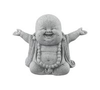 Grasso Buddha Decorazione Giardino Effetto Arenaria Ornamento per un Ambiente Tr