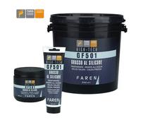 Grasso pasta trasparente al di silicone Metalli Plastica Gomme 500ml Faren GF501