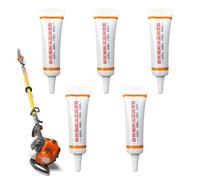 Grasso per tosaerba - Confezione da 5 Grasso multiuso con ugello filettato | Lubrificante Đe lunga durata per attrezzi Đe giardino falciatrici e siepi testa di lavoro | Protezione contro