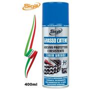 GRASSO SPRAY 400 ml PER CATENA DI MOTO E BICICLETTA ADESIVO PROTETTIVO "SIGILL"