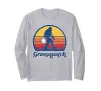 Grassquatch! Funny Bigfoot & Banjo Bluegrass Sasquatch Shirt Maglia a Manica
