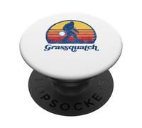 Grassquatch! Funny Bigfoot & Banjo Bluegrass Sasquatch Shirt PopSockets PopGrip Adesivo